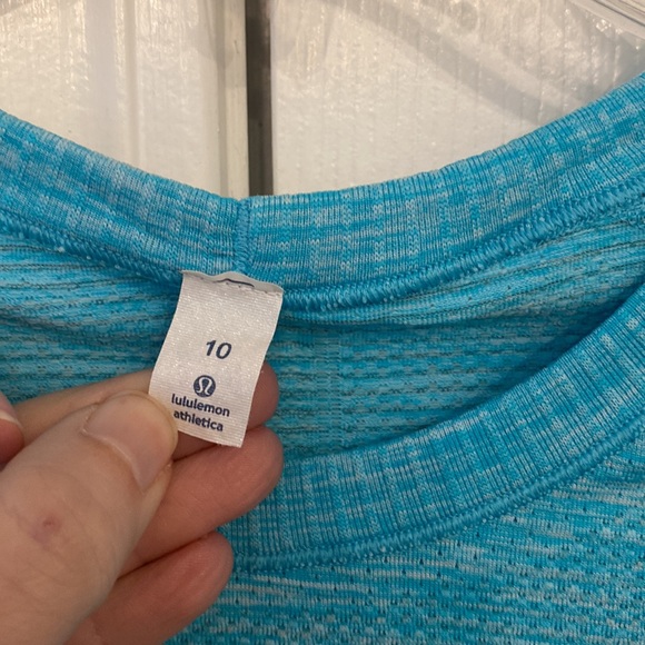 LULULEMON Run Swiftly Tech Long Sleeve in Surge Sz 10 - Picture 8 of 12